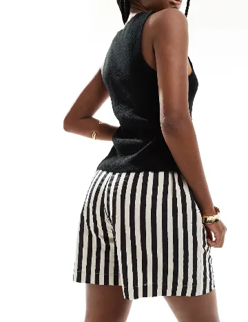 Pantaloni scurti ASOS, negru Negru