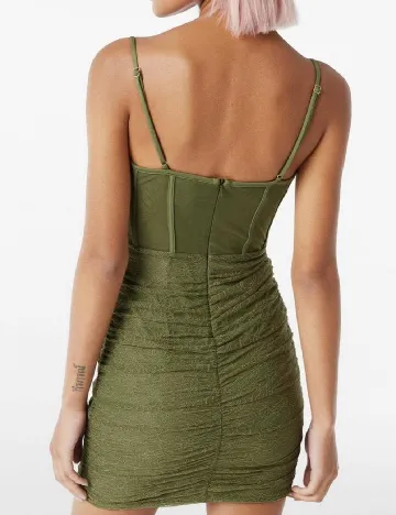 Rochie scurta Bershka, verde Verde