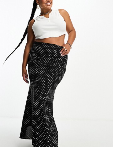 Fusta IN THE STYLE Plus Size, negru
