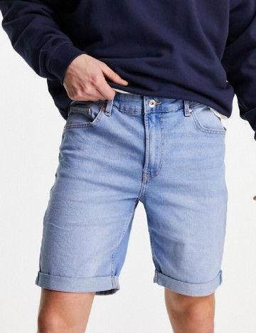 Pantaloni scurti Bershka, albastru