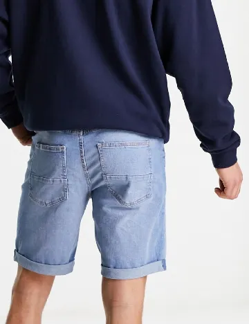 Pantaloni scurti Bershka, albastru Albastru