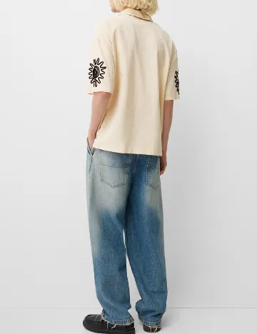 Camasa Bershka, crem Crem