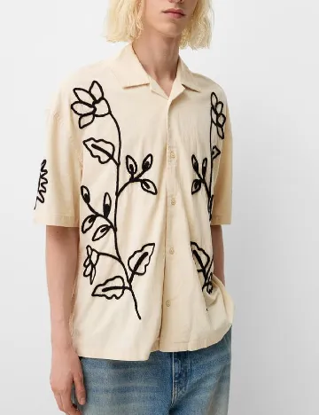 Camasa Bershka, crem Crem