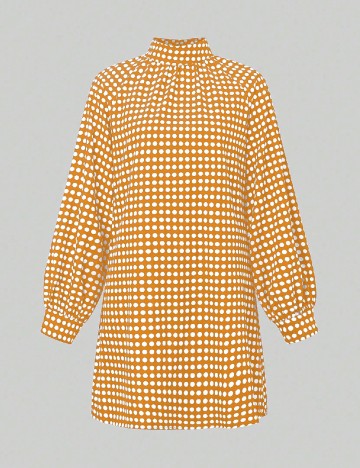 Rochie scurta SHEIN, portocaliu/alb