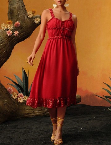Rochie medie SHEIN, rosu