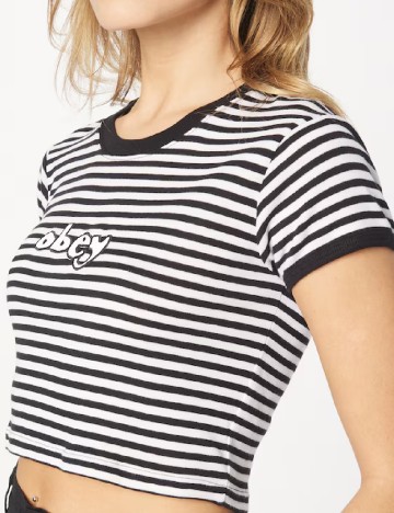 Top Obey, alb/negru