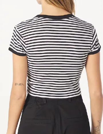 Top Obey, alb/negru Alb