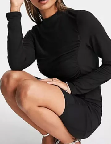 Rochie scurta Pieces, negru Negru