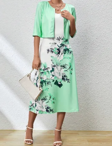 Rochie medie SHEIN, verde Verde