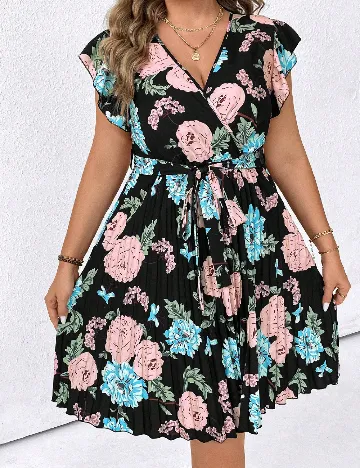 Rochie scurta SHEIN CURVE, floral print Floral print