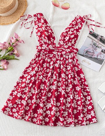Rochie scurta SHEIN, rosu