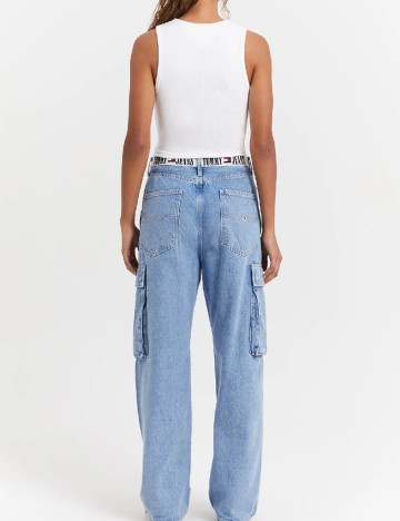 Top Tommy Jeans, alb