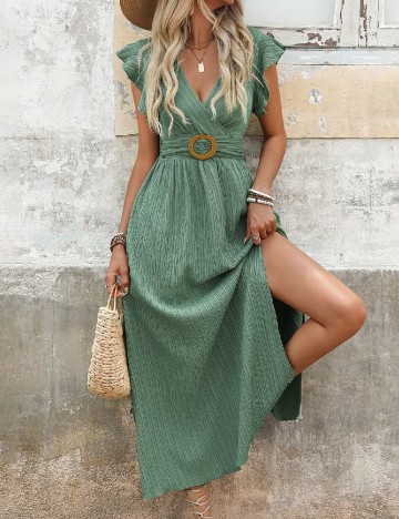 Rochie lunga SHEIN, verde