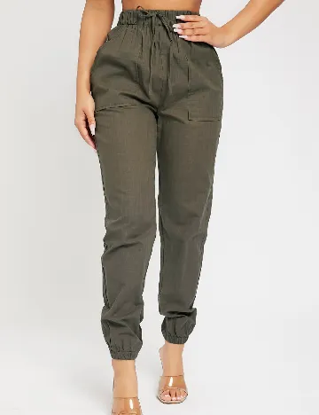 Pantaloni SHEIN, kaki Verde