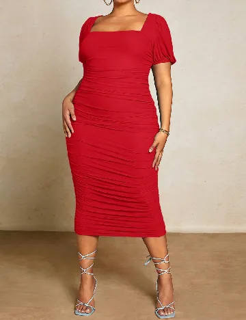Rochie lunga SHEIN CURVE, rosu Rosu