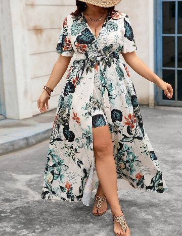 Salopeta SHEIN CURVE, mix culori
