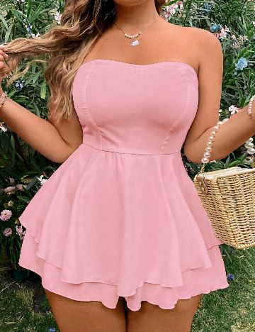 Salopeta SHEIN CURVE, roz