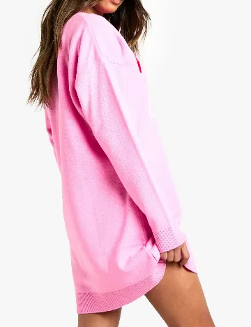 Rochie scurta Boohoo, roz Roz