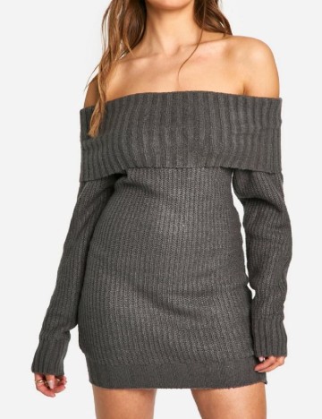 Rochie scurta Boohoo, gri