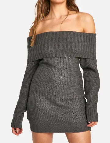 Rochie scurta Boohoo, gri Gri