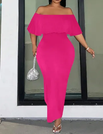Rochie lunga SHEIN CURVE, roz Roz