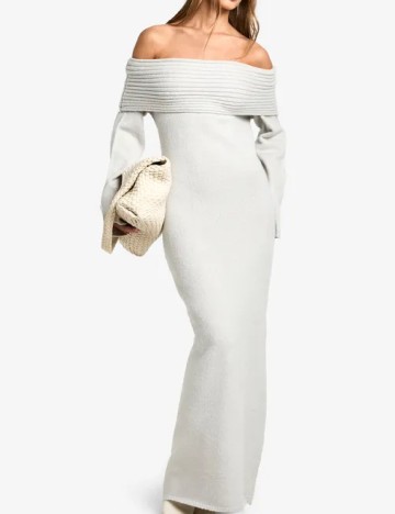 Rochie lunga Boohoo, gri