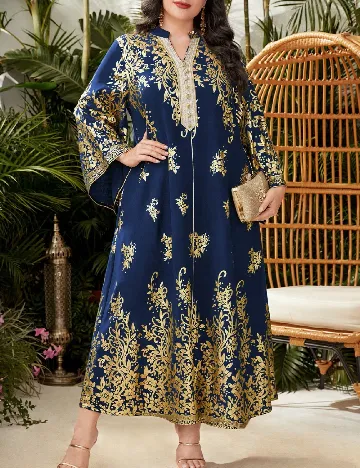 Rochie lunga SHEIN CURVE, albastru Albastru