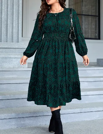 Rochie medie SHEIN CURVE, verde Verde