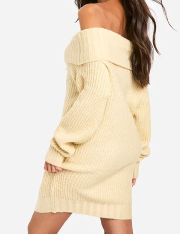 Rochie scurta Boohoo, crem