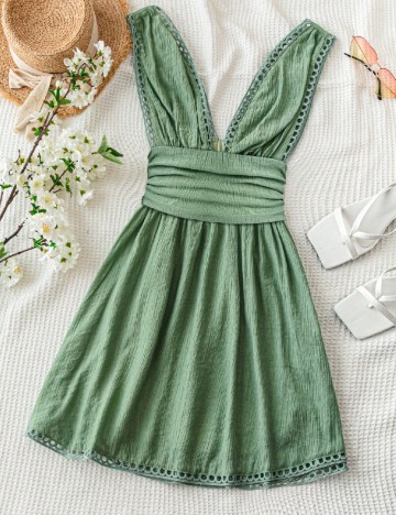 Rochie scurta SHEIN, verde