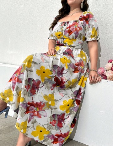 Rochie lunga SHEIN CURVE, mix culori