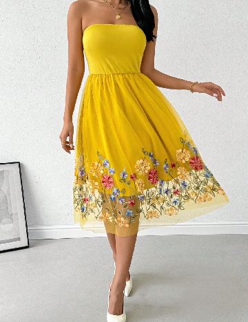 Rochie scurta SHEIN, galben