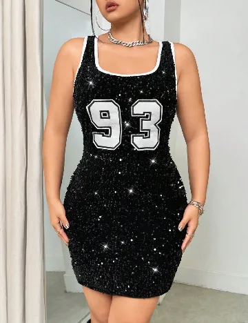 Rochie scurta SHEIN CURVE, negru Negru