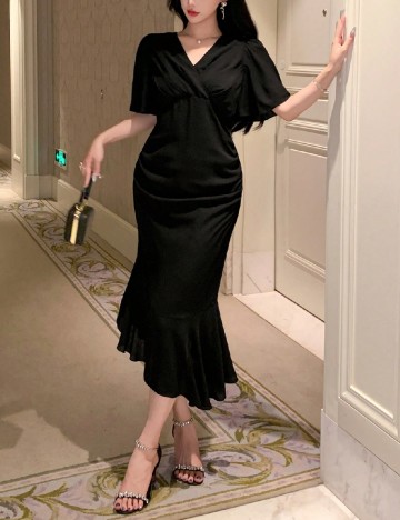 Rochie medie Dazy, negru