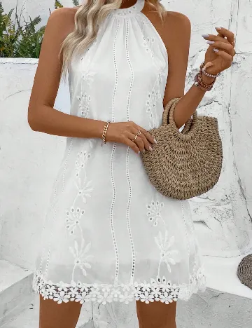 Rochie scurta SHEIN, alb Alb