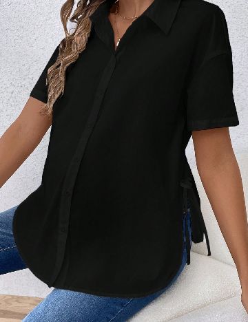 Camasa SHEIN Maternity, negru