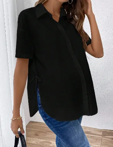 Camasa SHEIN Maternity, negru Negru