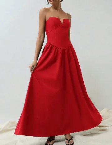 Rochie lunga SHEIN, rosu Rosu