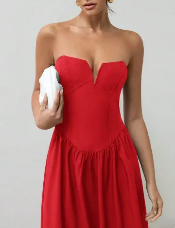 Rochie lunga SHEIN, rosu Rosu