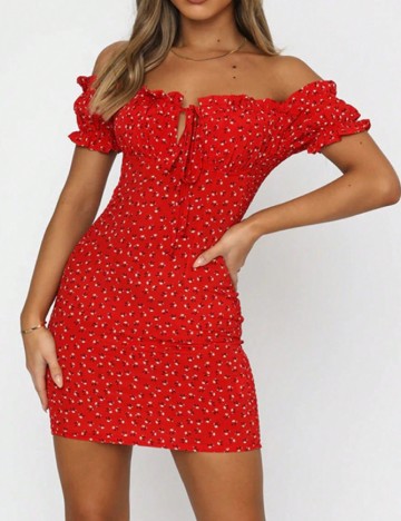 Rochie scurta SHEIN, rosu