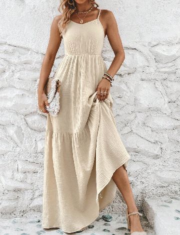 Rochie lunga SHEIN, crem