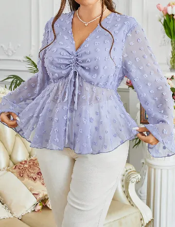 Bluza SHEIN CURVE, albastru Albastru