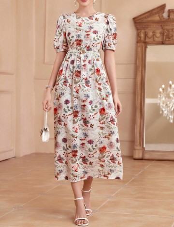 Rochie lunga SHEIN, floral print