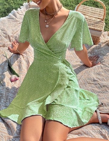 Rochie scurta SHEIN, verde