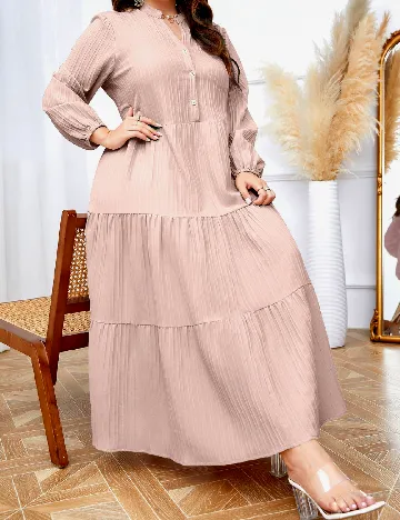 Rochie lunga SHEIN CURVE, roz Roz