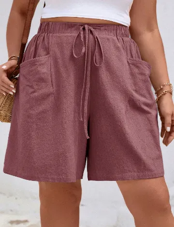 Pantaloni scurti SHEIN CURVE, mov Mov