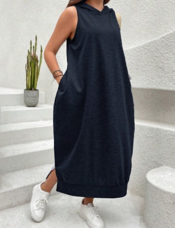 Rochie lunga SHEIN CURVE, bleumarin