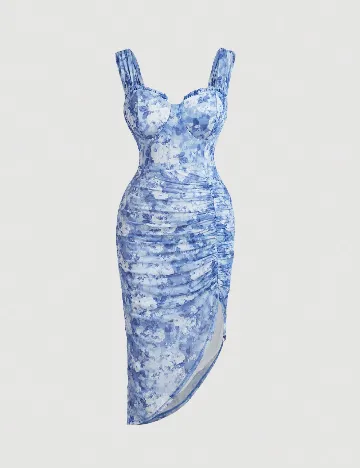 Rochie medie SHEIN CURVE, albastru Albastru