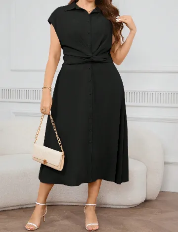 Rochie lunga SHEIN CURVE, negru Negru