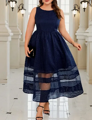 Rochie lunga SHEIN CURVE, bleumarin Albastru